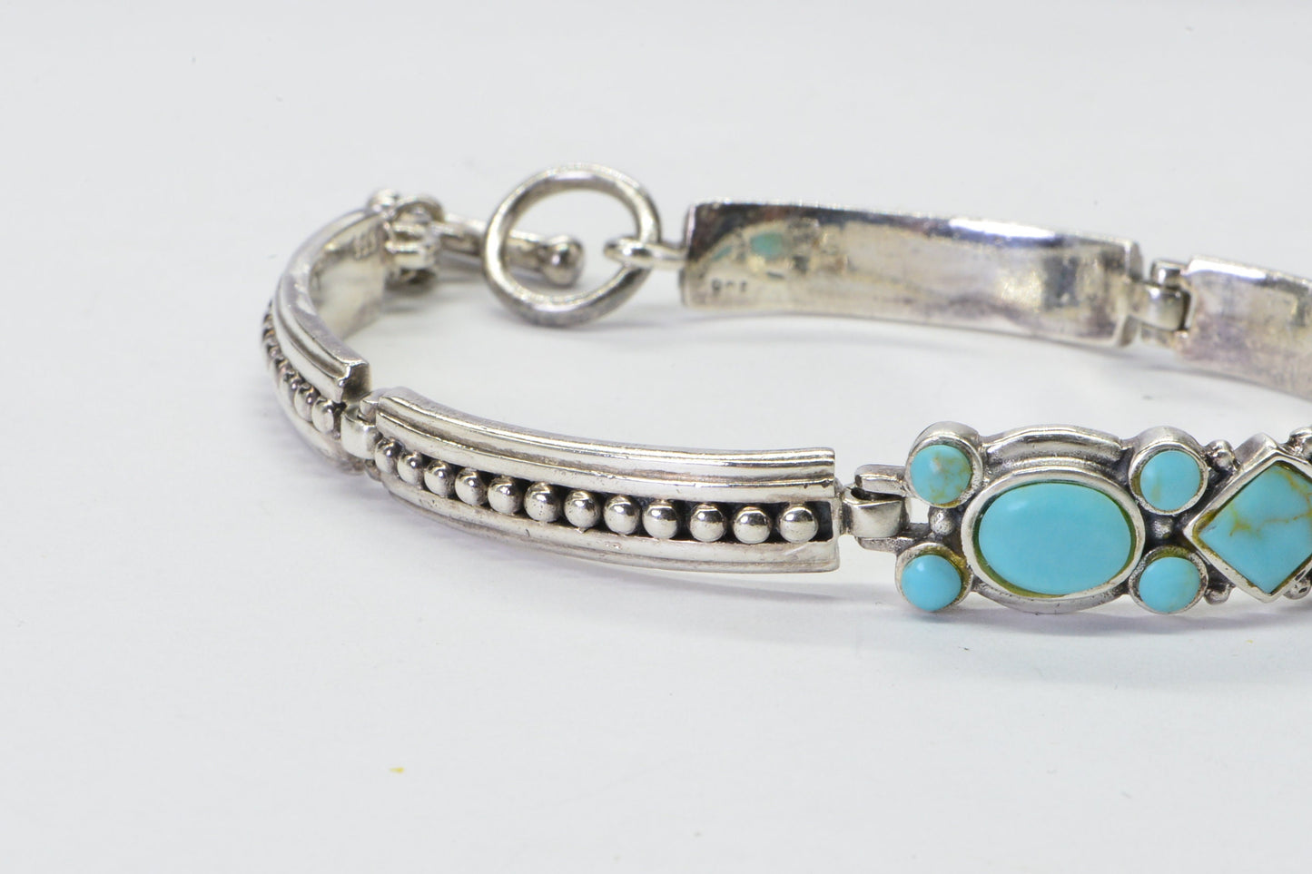 Vintage Turquoise Bracelet Sterling Silver Navajo Style Native American  Jewelry