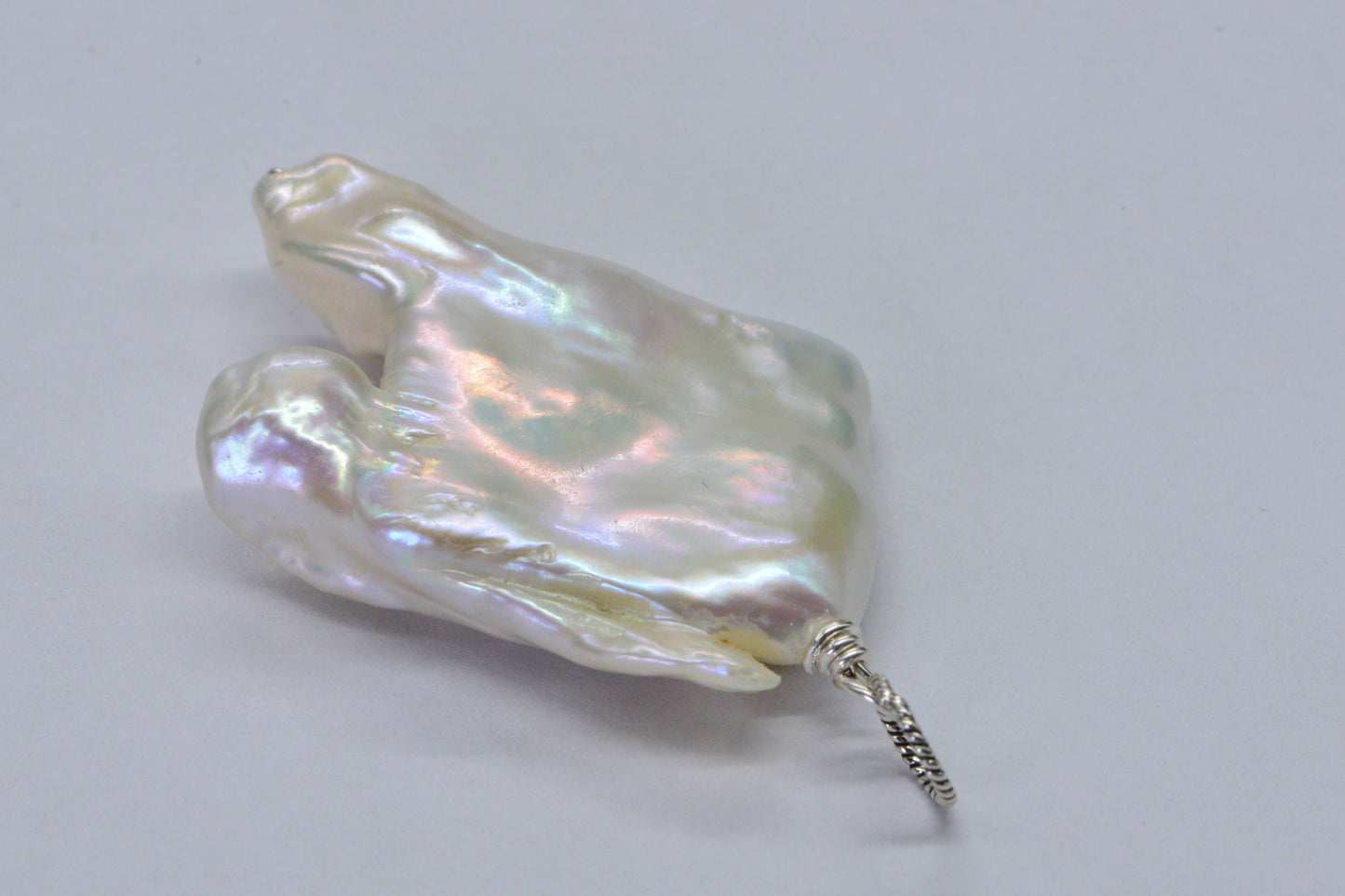 Baroque Pearl Pendant, Sterling Silver, Irregular Freshwater Pearl