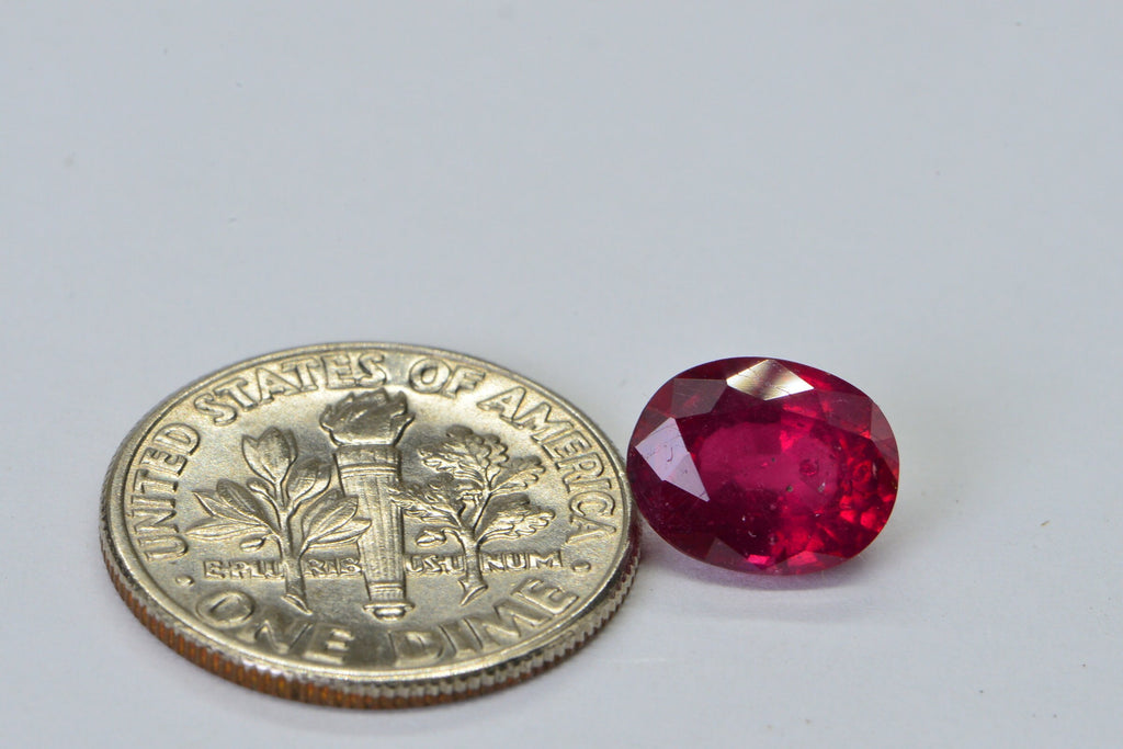 Oval Ruby Cabochon: Faceted July Birthstone (9x7mm)