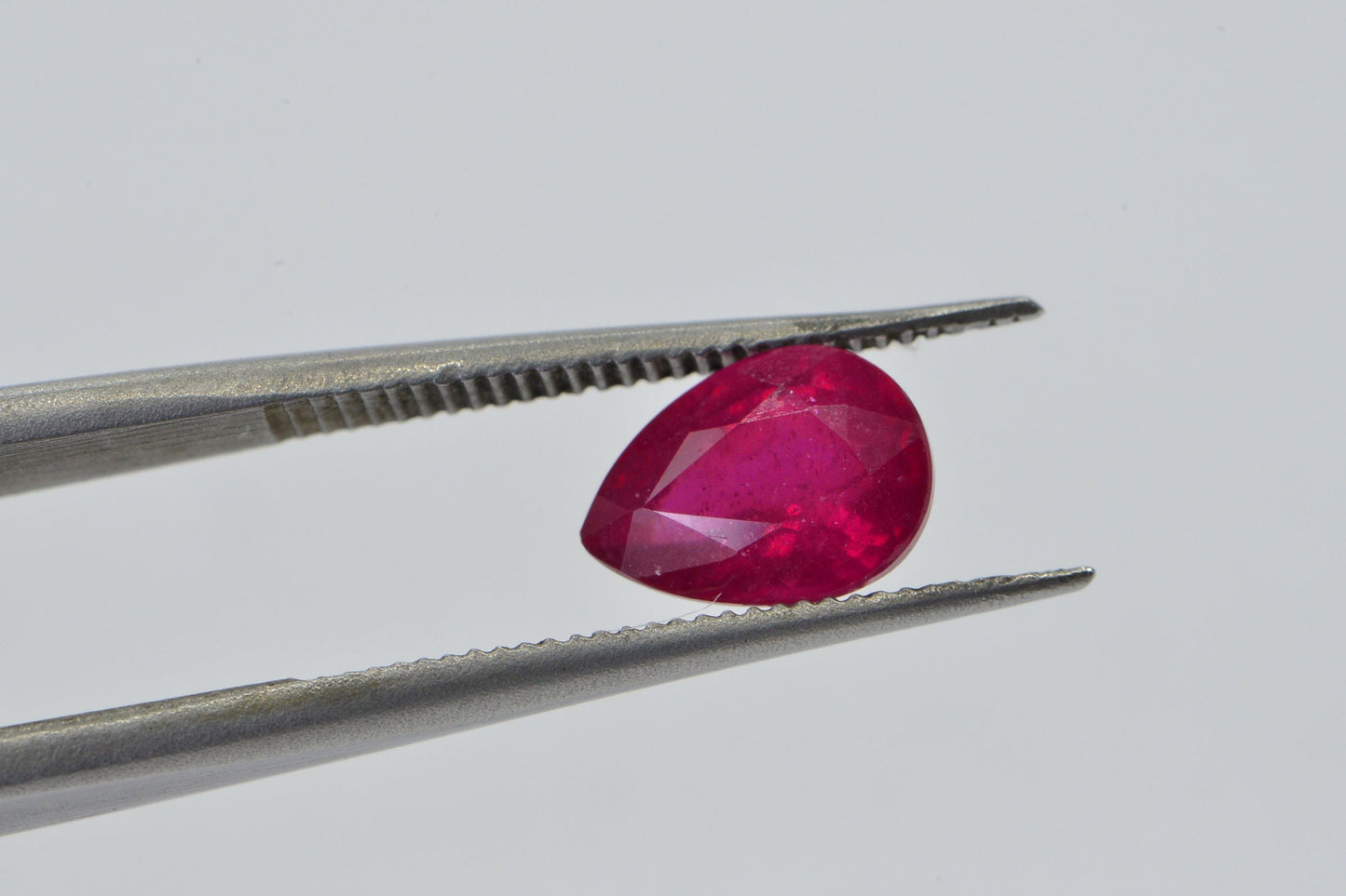 7mm Pear Ruby Cabochon: Hand Cut July Birthstone