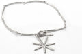 Sterling Silver Chain Bracelet With Charms Moon and Stars with face of sun