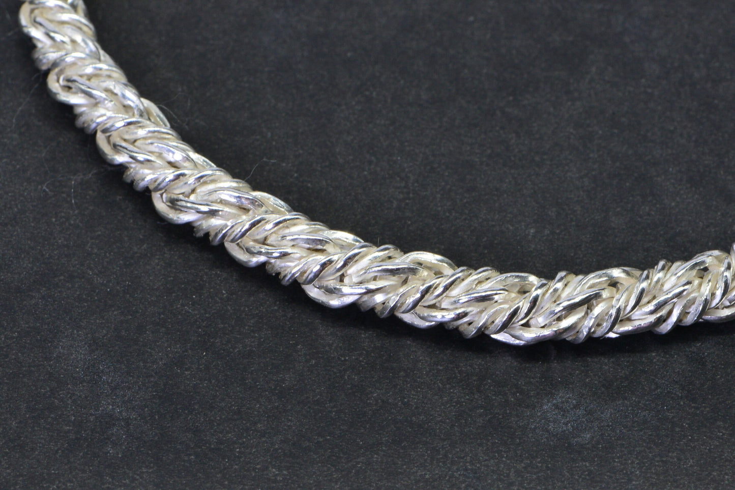 Vintage Byzantine Sterling Silver Chainmail Bracelet, Gift for Him