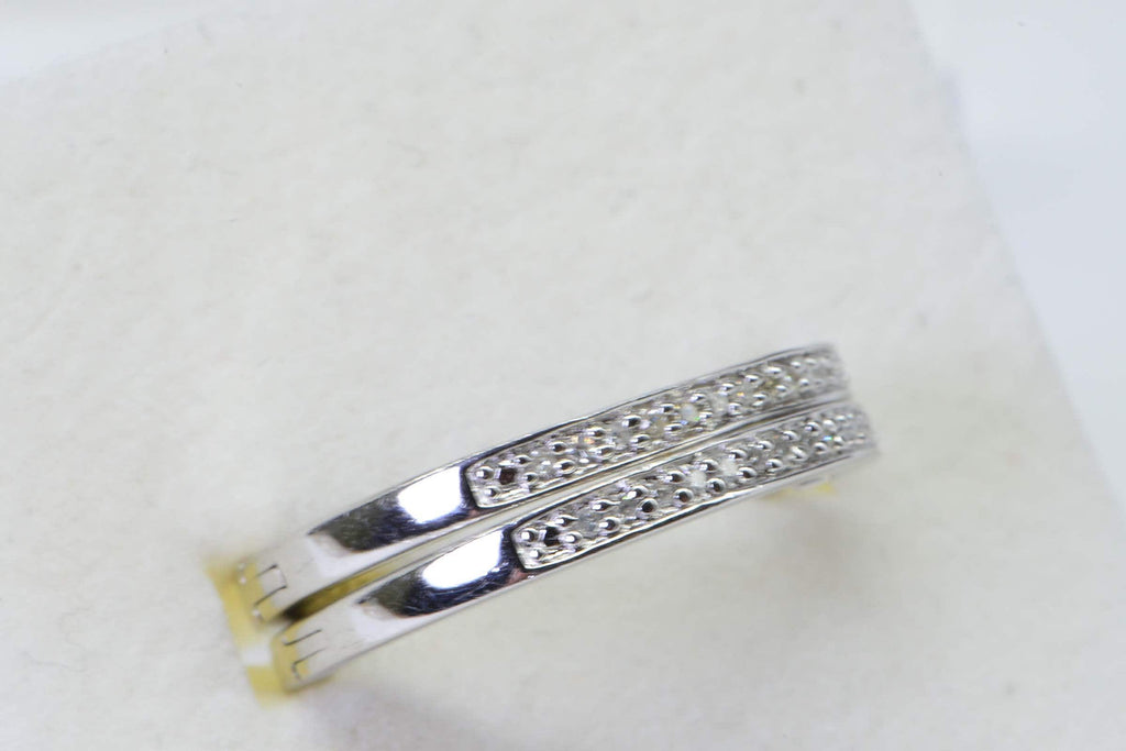 Diamond Hoop Earrings: Sterling Silver Unisex Hinged Earrings
