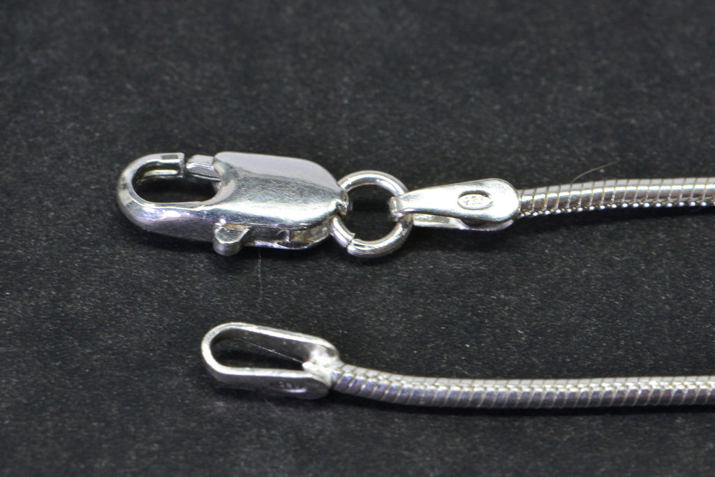 Sterling Silver Snake Chain Charm Bracelet with Ball Beads