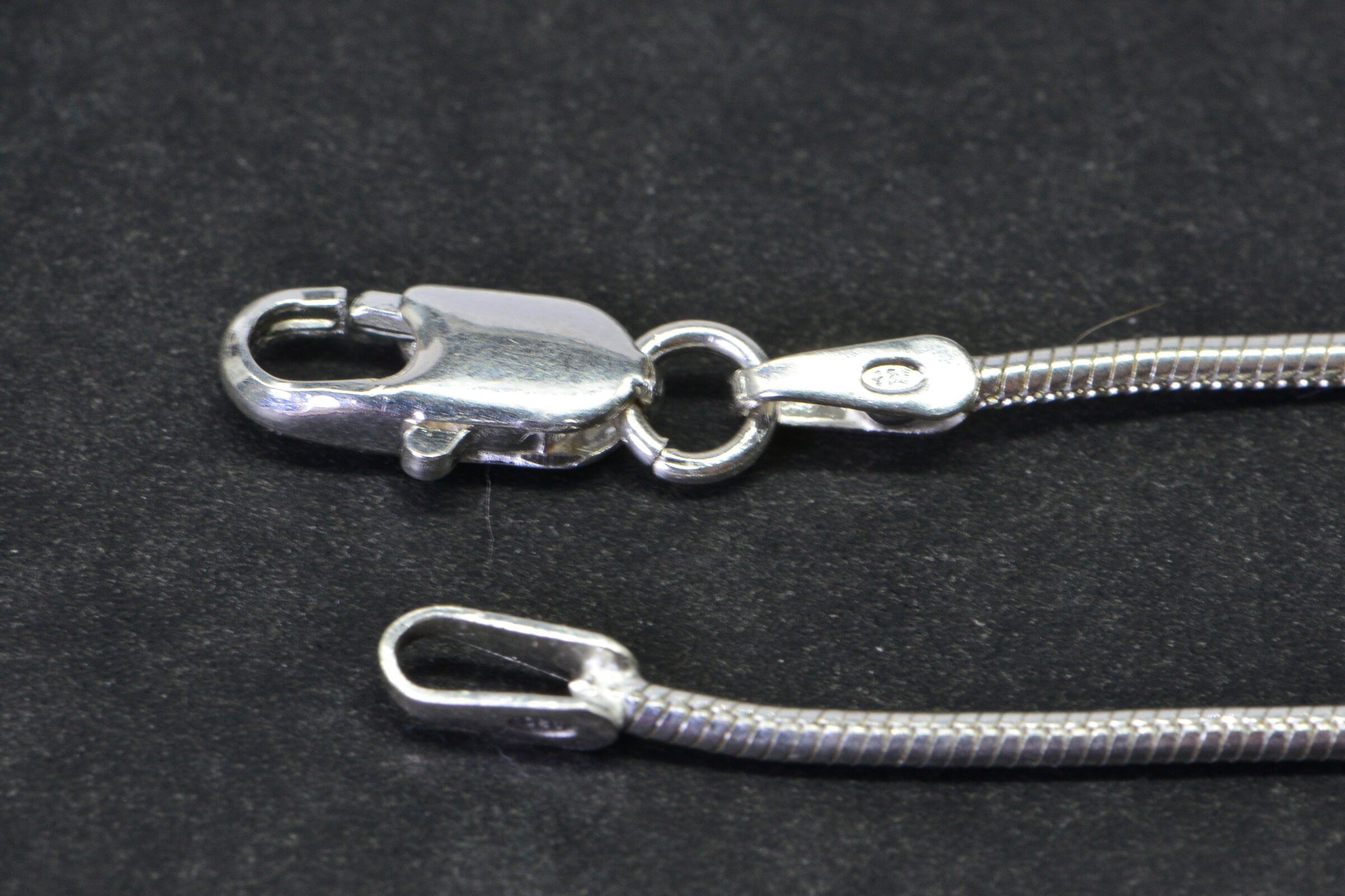 Sterling Silver Snake Chain Charm Bracelet with Ball Beads