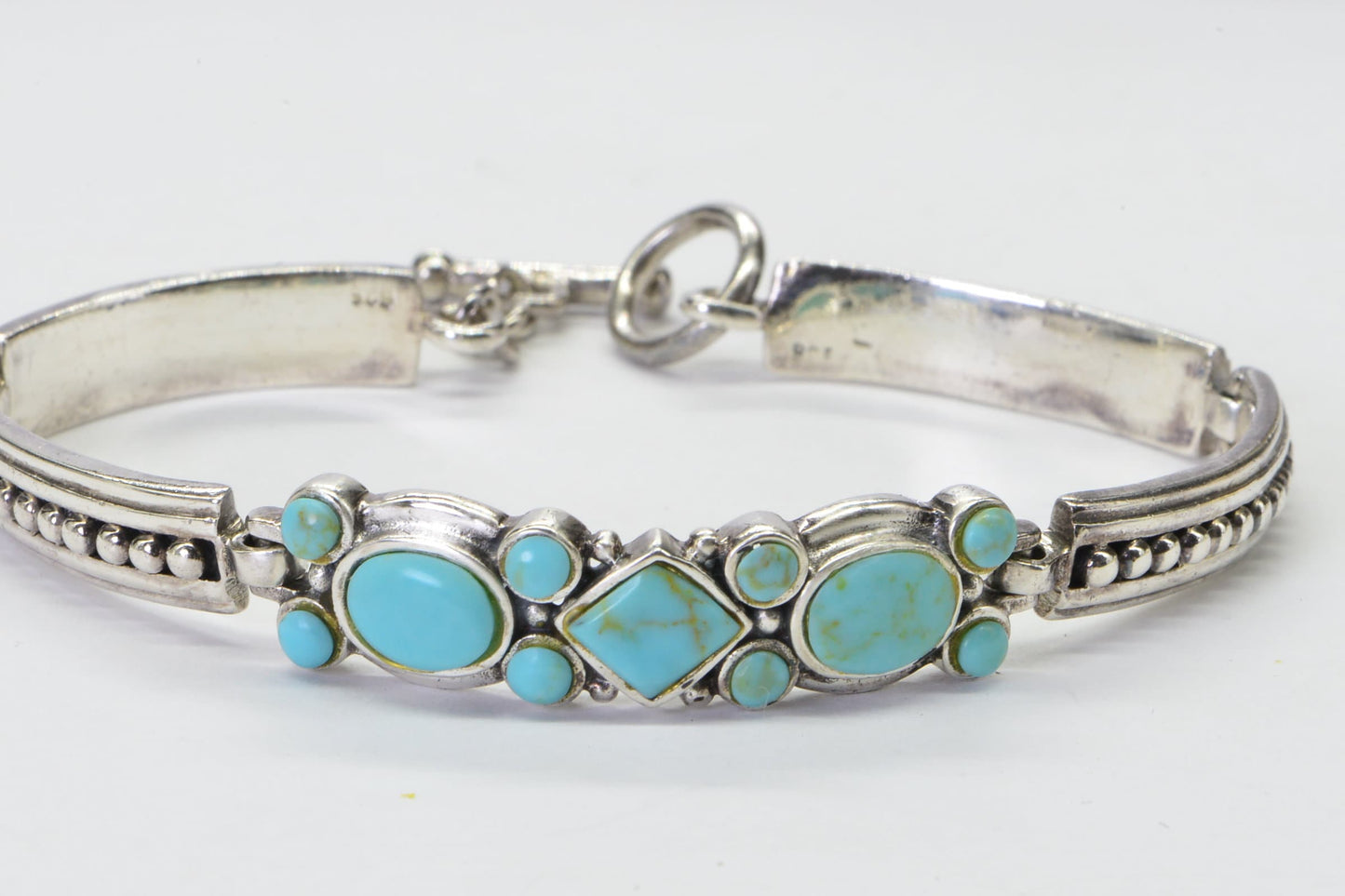 Vintage Turquoise Bracelet Sterling Silver Navajo Style Native American  Jewelry