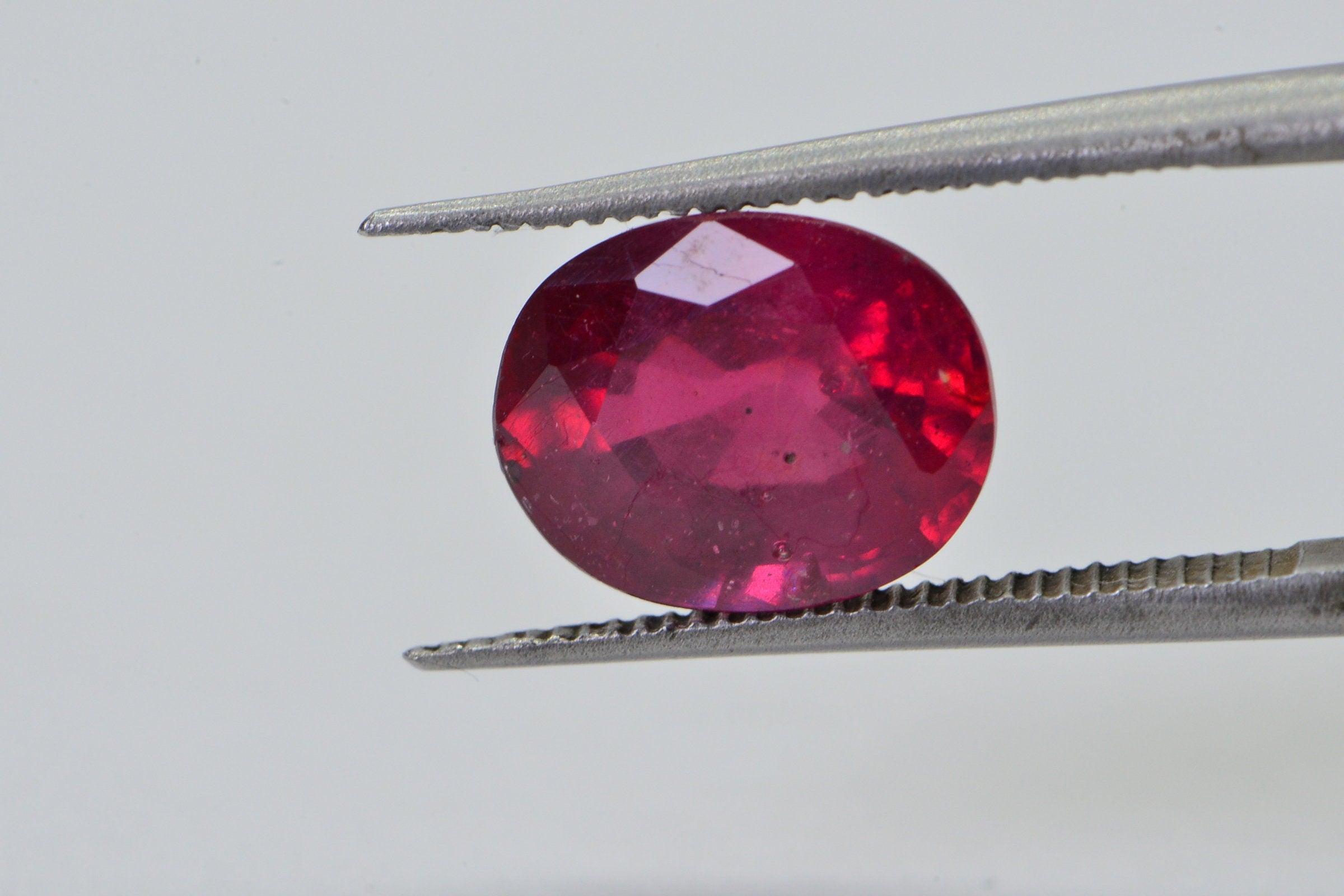Oval Ruby Cabochon: Faceted July Birthstone (9x7mm)