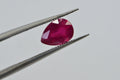 7mm Pear Ruby Cabochon: Hand Cut July Birthstone