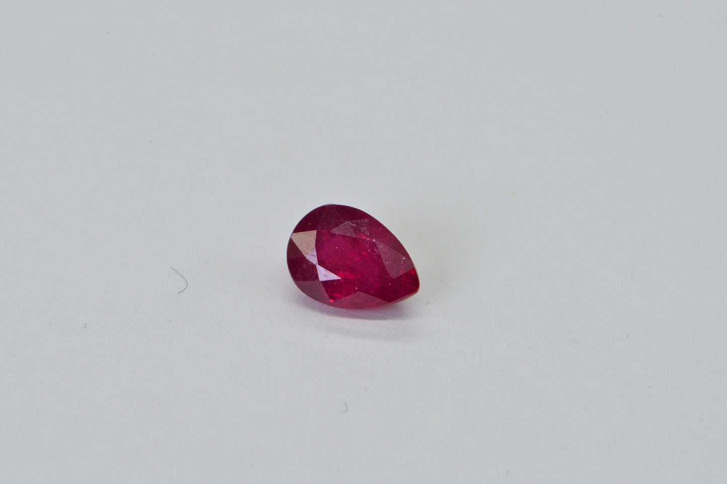 7mm Pear Ruby Cabochon: Hand Cut July Birthstone