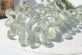 Green Amethyst Briolette Beads AAA Micro Faceted (2 Pcs)