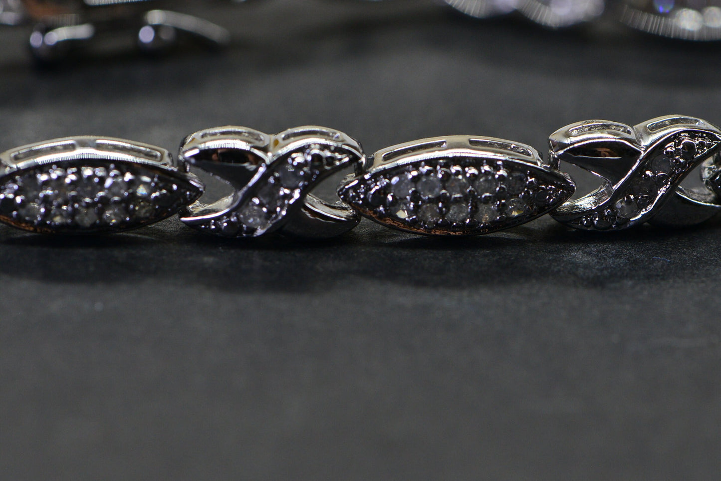 Natural Diamond Tennis Bracelet: Sterling Silver Vintage Style, 1 ct