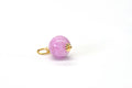 Kunzite Wire wrapped bead 10mm Sphere Ball Dangle 14K Yellow Gold Filled