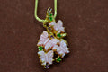 Queen Conch Shell Butterfly Pendant: Gold Over Sterling Silver, Chrome Diopside & Amethyst