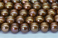 Brown Freshwater Pearl Beads: Round Off, 9mm Gemstone Jewelry Supplies