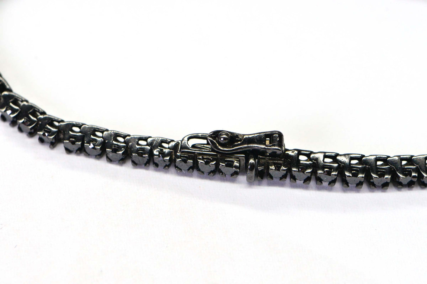 Black Diamond Tennis Bracelet - Black Rhodium Sterling Silver, 6.75 Inch