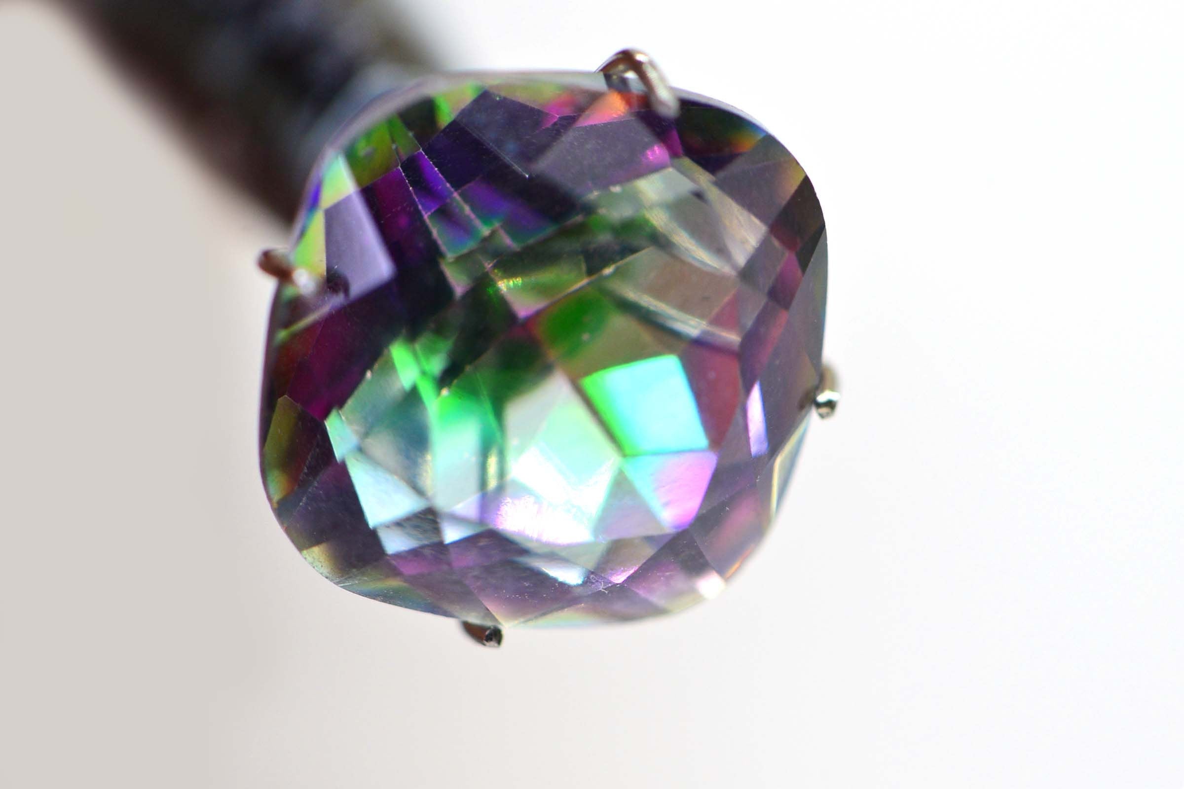 Mystic topaz Cushion 11 mm cabochon for ring Loose Cabochons