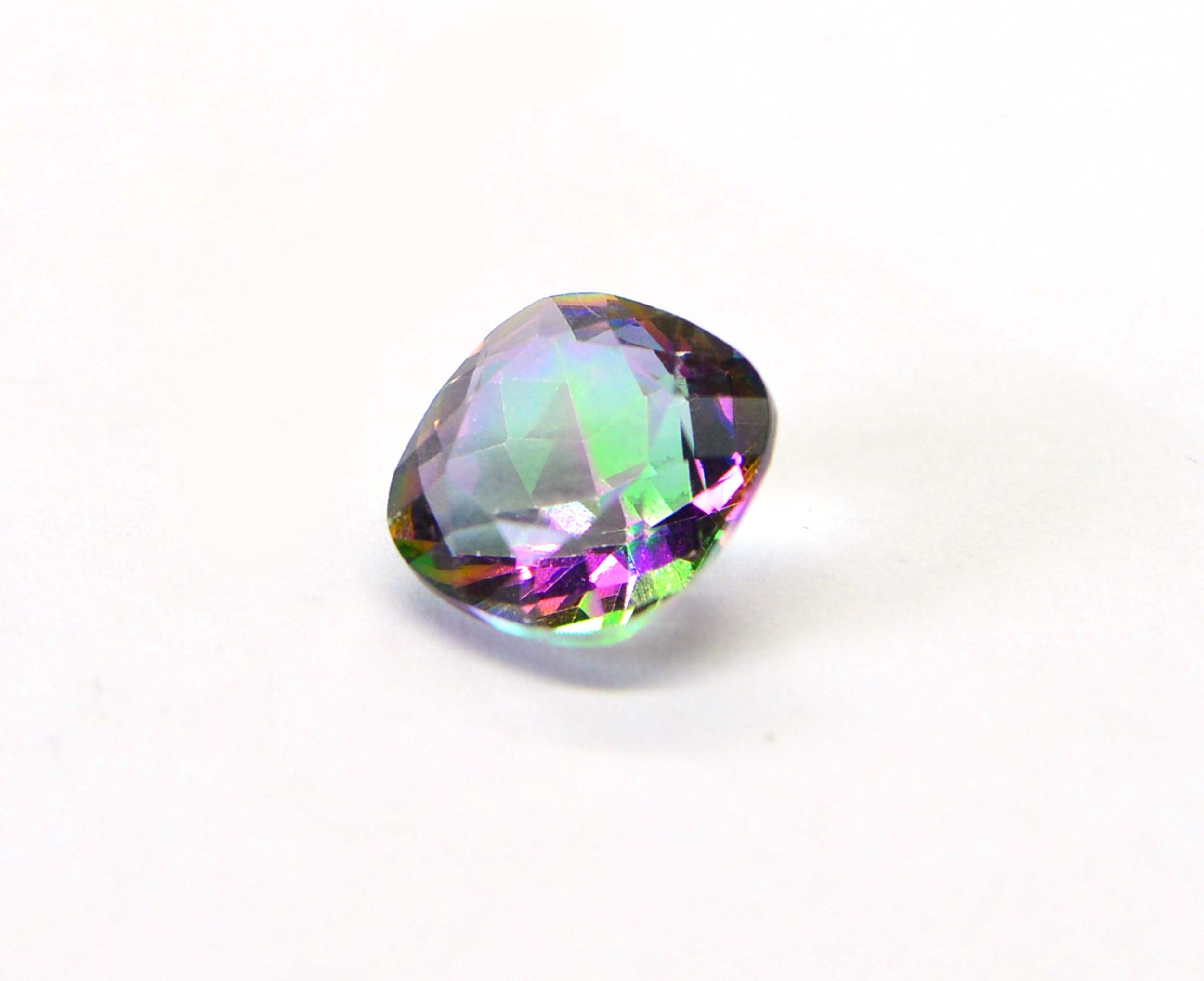 Mystic topaz Cushion 11 mm cabochon for ring Loose Cabochons