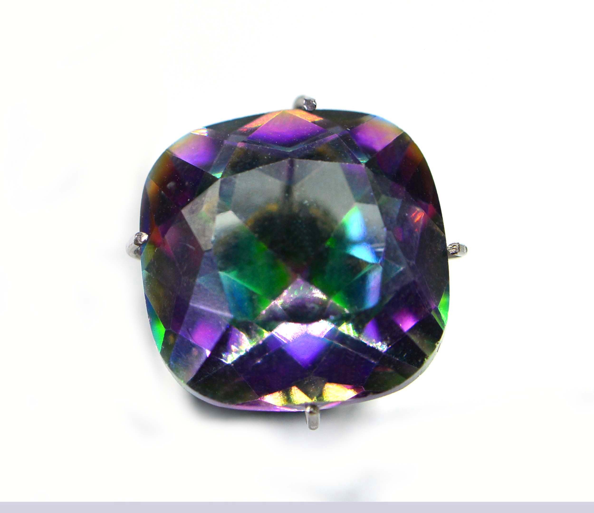 Mystic topaz Cushion 11 mm cabochon for ring Loose Cabochons