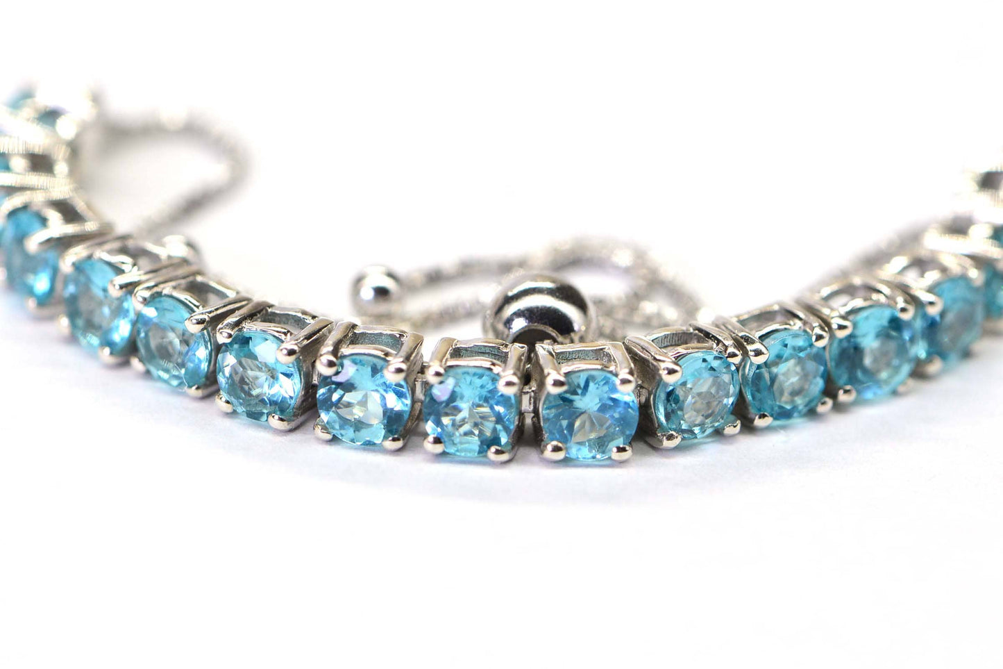 Malgache Neon Apatite Bracelet: Sterling Silver Bolo Tennis Bracelet
