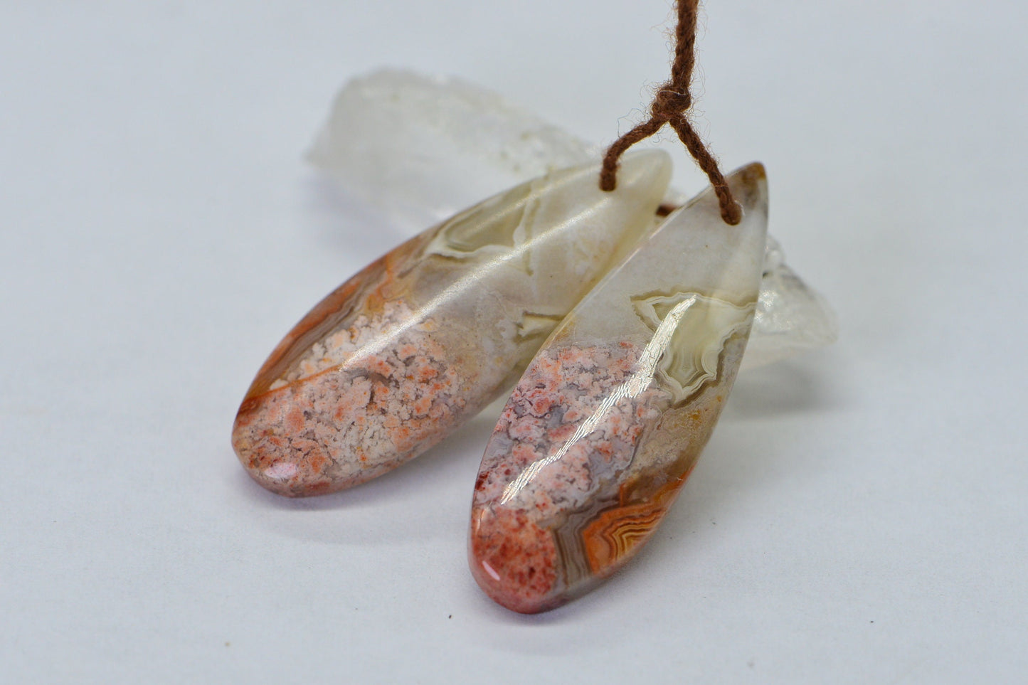 Crazy Lace Agate Cabochon Two Matched Cabs Natural Gemstone Cabochon Jewelry Supplies