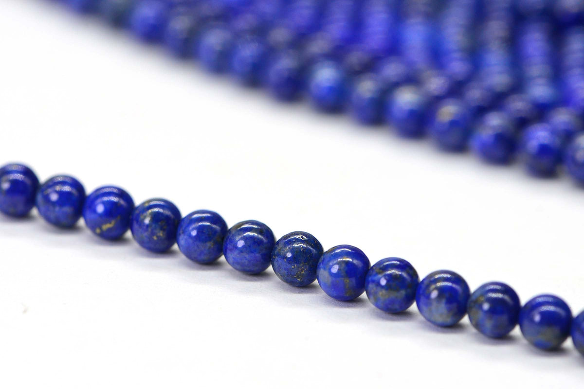 Lapis Lazuli Beads: 4mm Royal Blue Gemstone, Luxe Jewelry Making Supplies