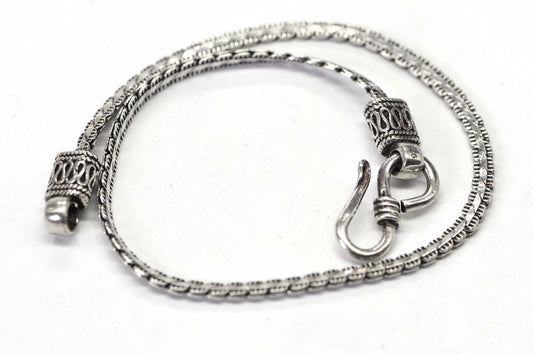 3mm Sterling Silver 925 Curb Link Bracelet, Women's Chain