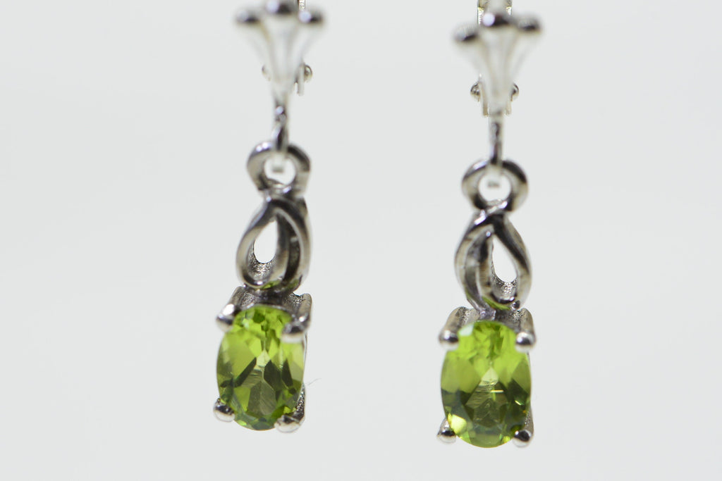 Genuine Peridot Tiny Dangle Earrings