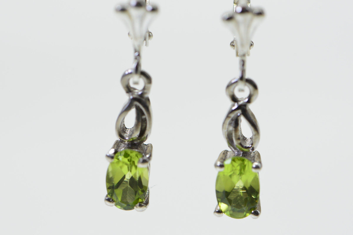 Genuine Peridot Tiny Dangle Earrings