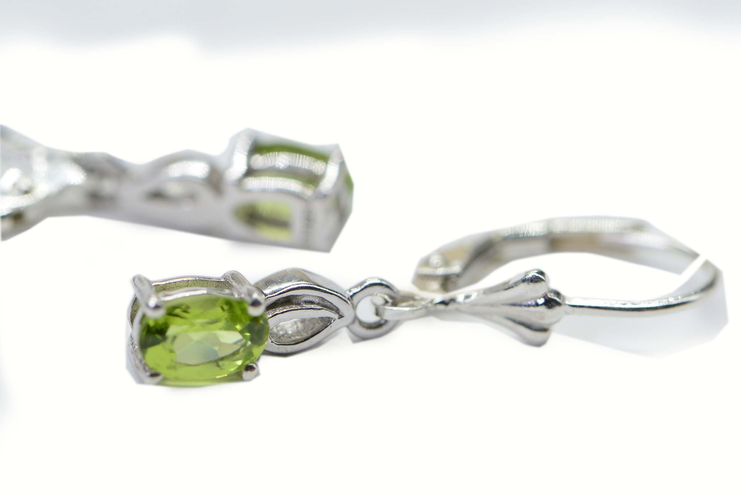 Genuine Peridot Tiny Dangle Earrings