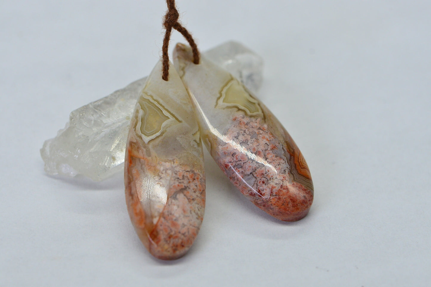 Crazy Lace Agate Cabochon Two Matched Cabs Natural Gemstone Cabochon Jewelry Supplies