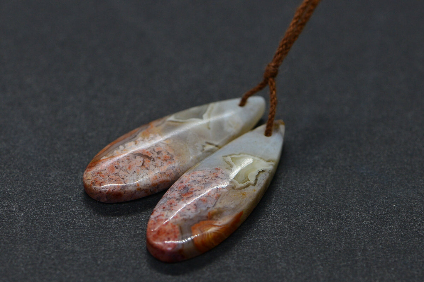 Crazy Lace Agate Cabochon Two Matched Cabs Natural Gemstone Cabochon Jewelry Supplies