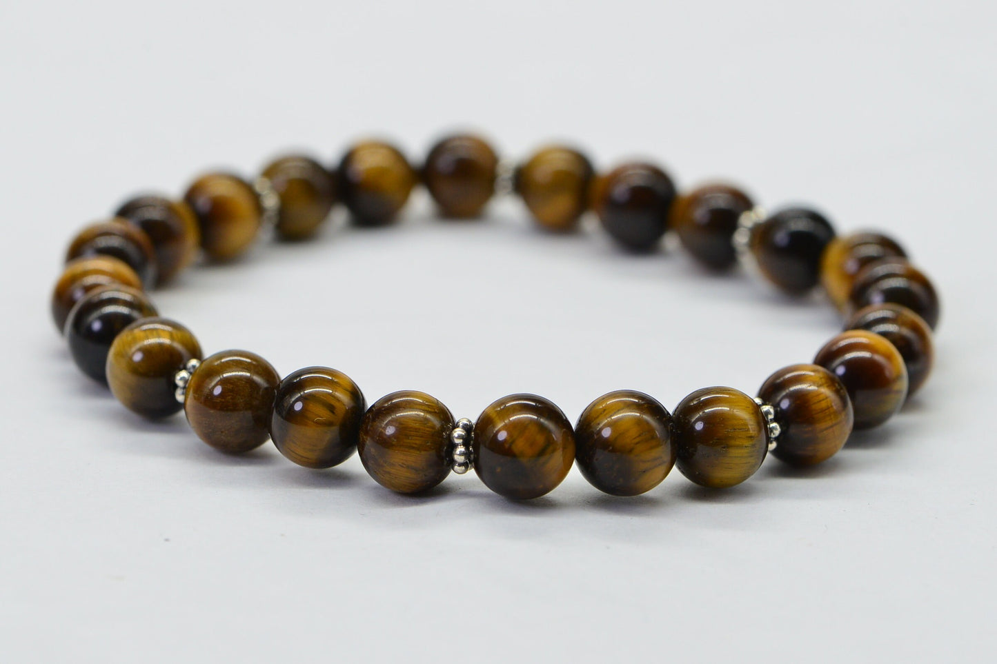 Tiger Iron, Tiger Eye & Black Onyx 8mm Gemstone Bracelet