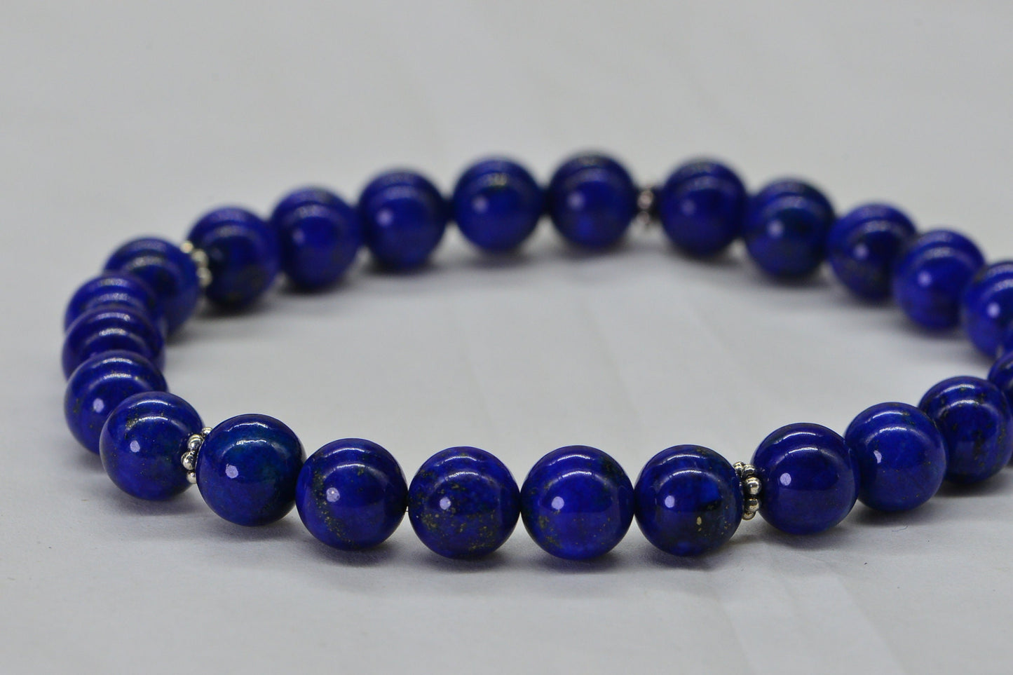 Ginuine Lapis Lazuli 8 mm Round Beads Bracelet