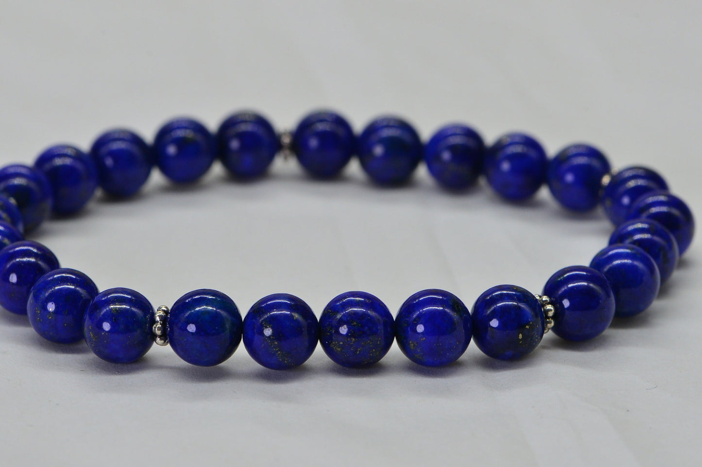 Ginuine Lapis Lazuli 8 mm Round Beads Bracelet