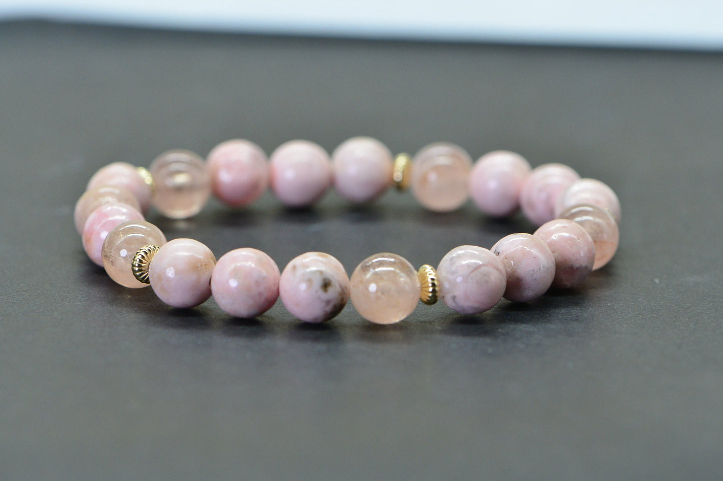 Morganite and Pink Opal 14K gold filled Bracelet Crystal Chackra