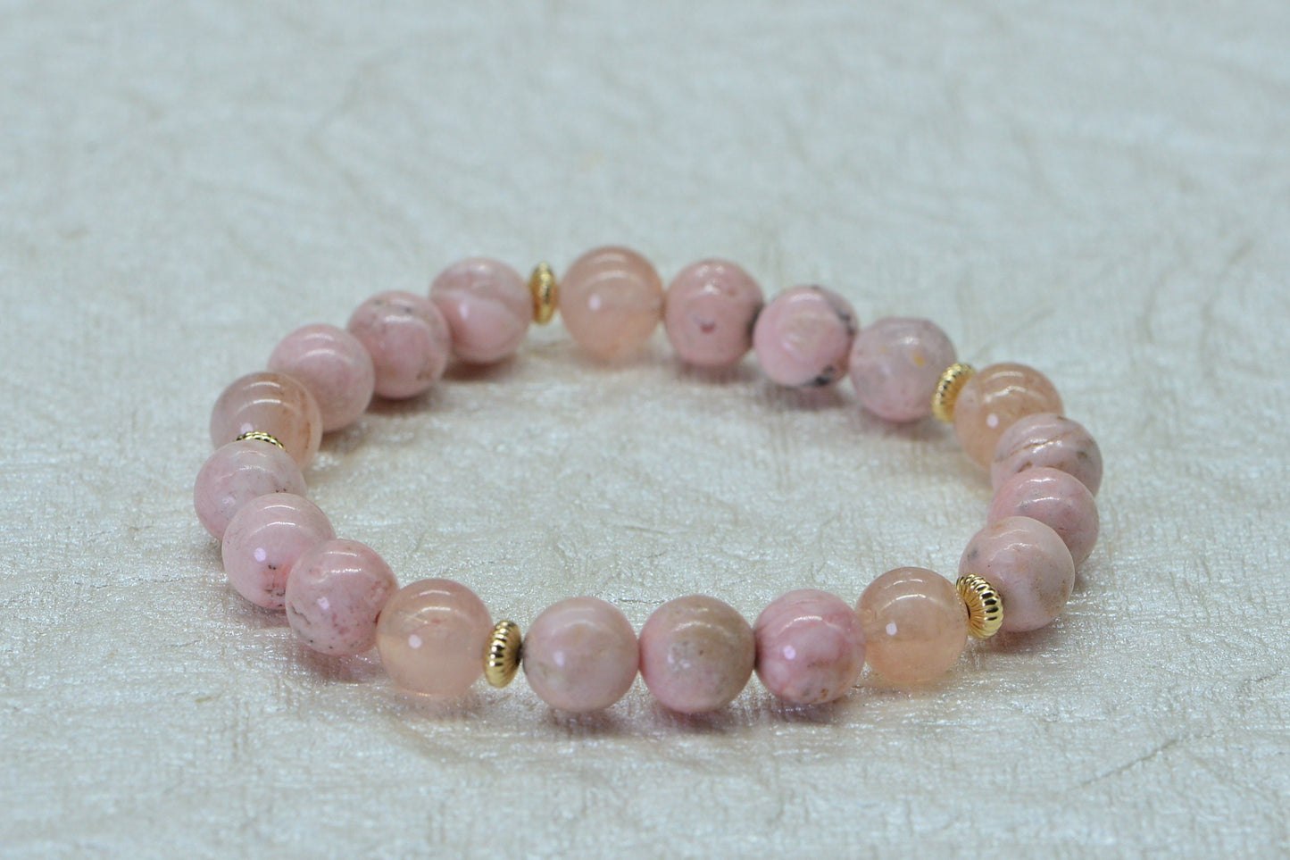 Morganite and Pink Opal 14K gold filled Bracelet Crystal Chackra