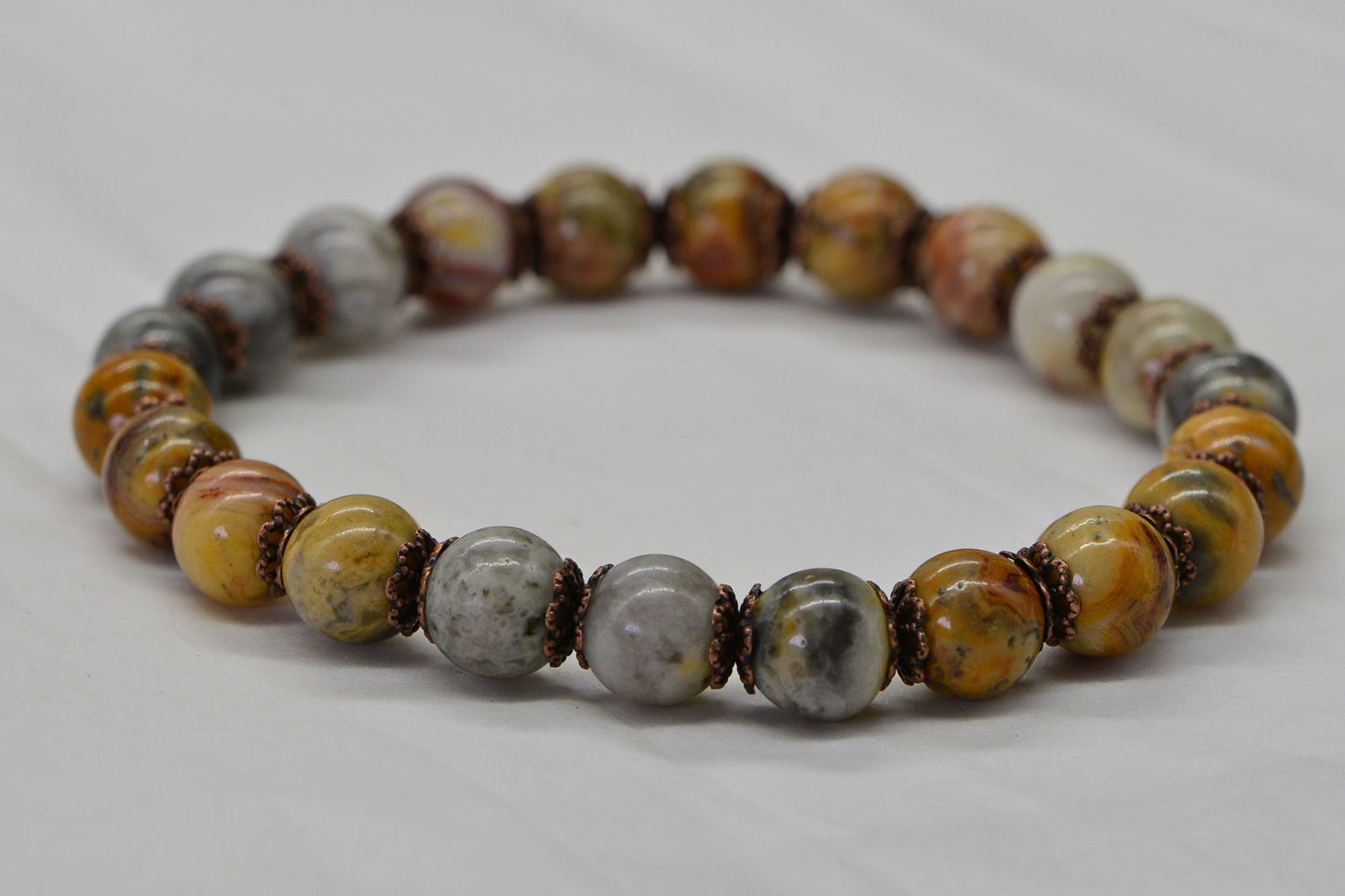 Crazy Lace Agate Stretch Bracelet