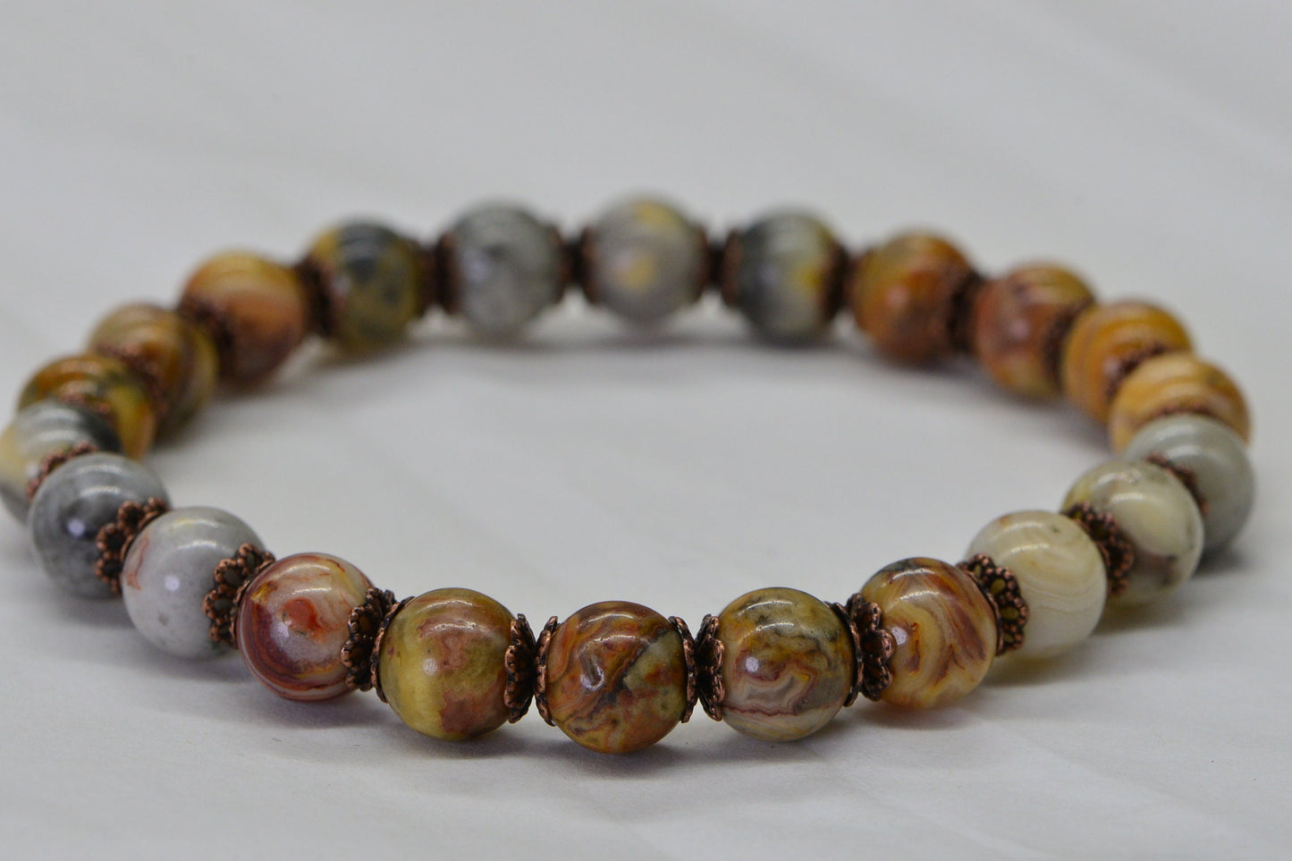 Crazy Lace Agate Stretch Bracelet