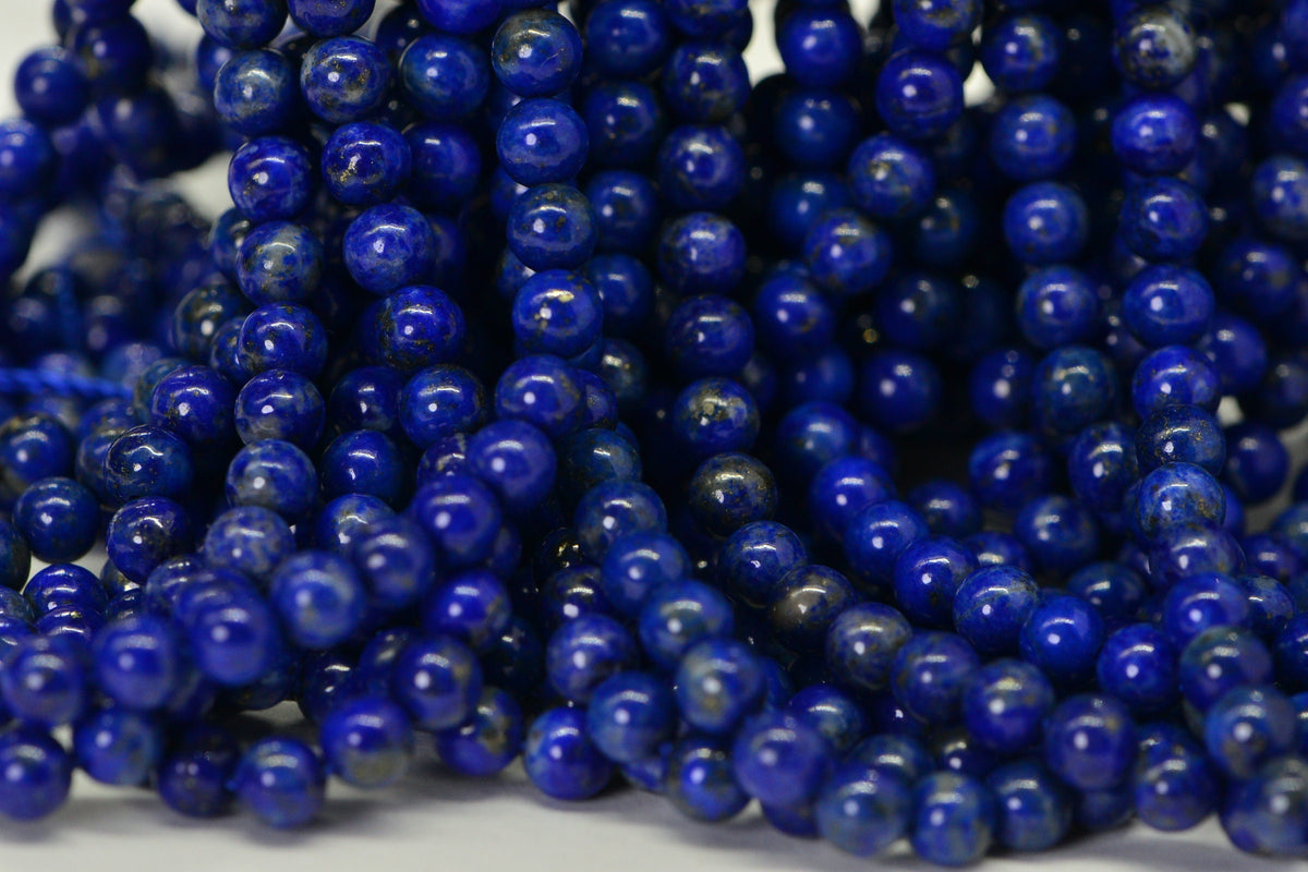 Lapis Lazuli Beads: 4mm Royal Blue Gemstone, Luxe Jewelry Making Supplies