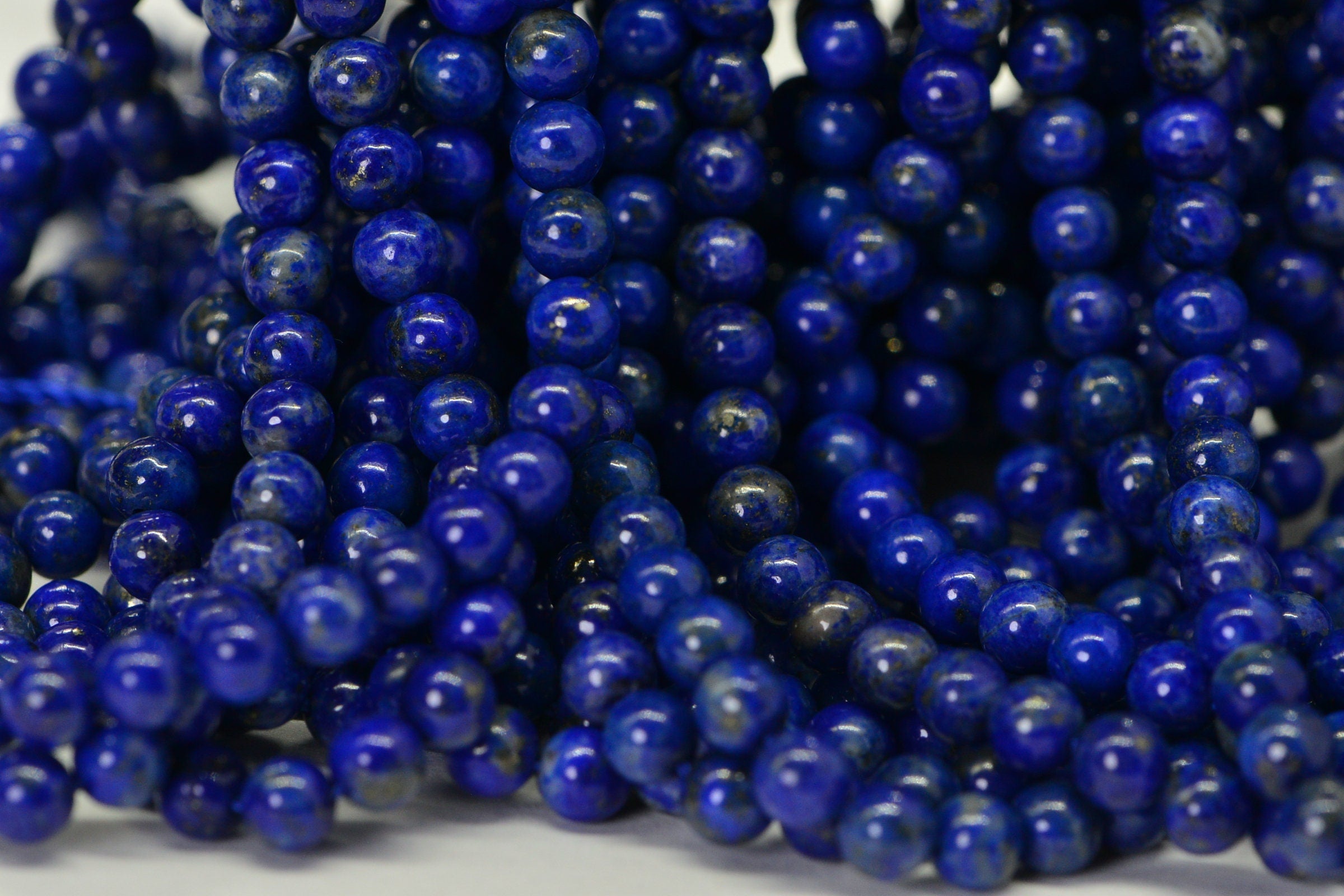 Lapis Lazuli Beads: 4mm Royal Blue Gemstone, Luxe Jewelry Making Supplies