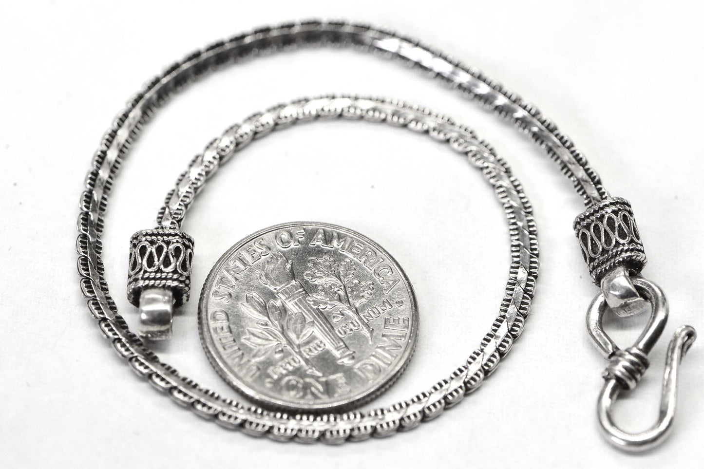 3mm Sterling Silver 925 Curb Link Bracelet, Women's Chain