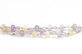 Genuine Ametrine Wire Wrapped Bracelet  Argentium Silver 935 Micro Facet Rondelle