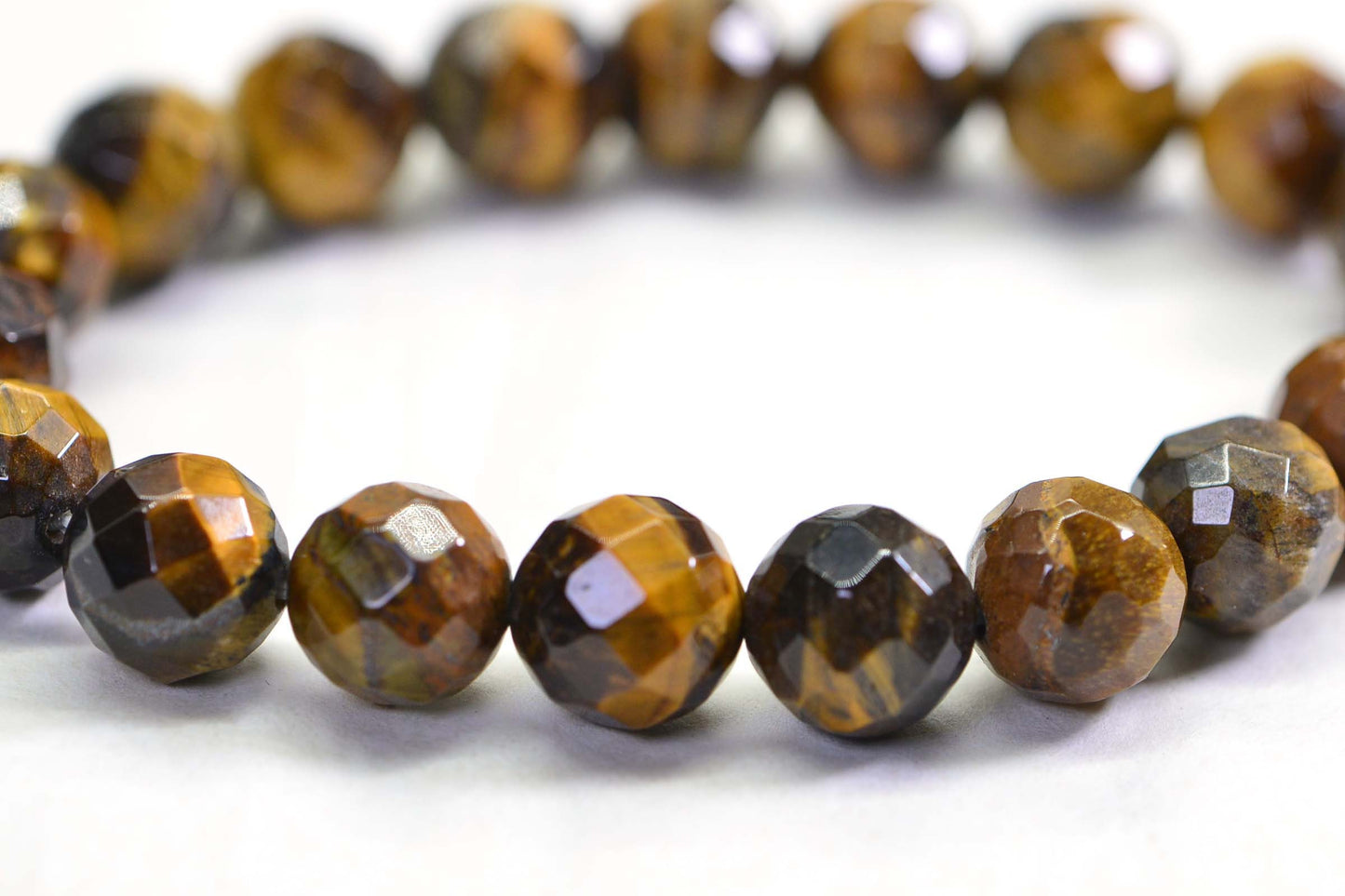 Man's Bracelet 10mm Round Tiger Eye Protection Bracelet Natural Gemstone Girt For Him
