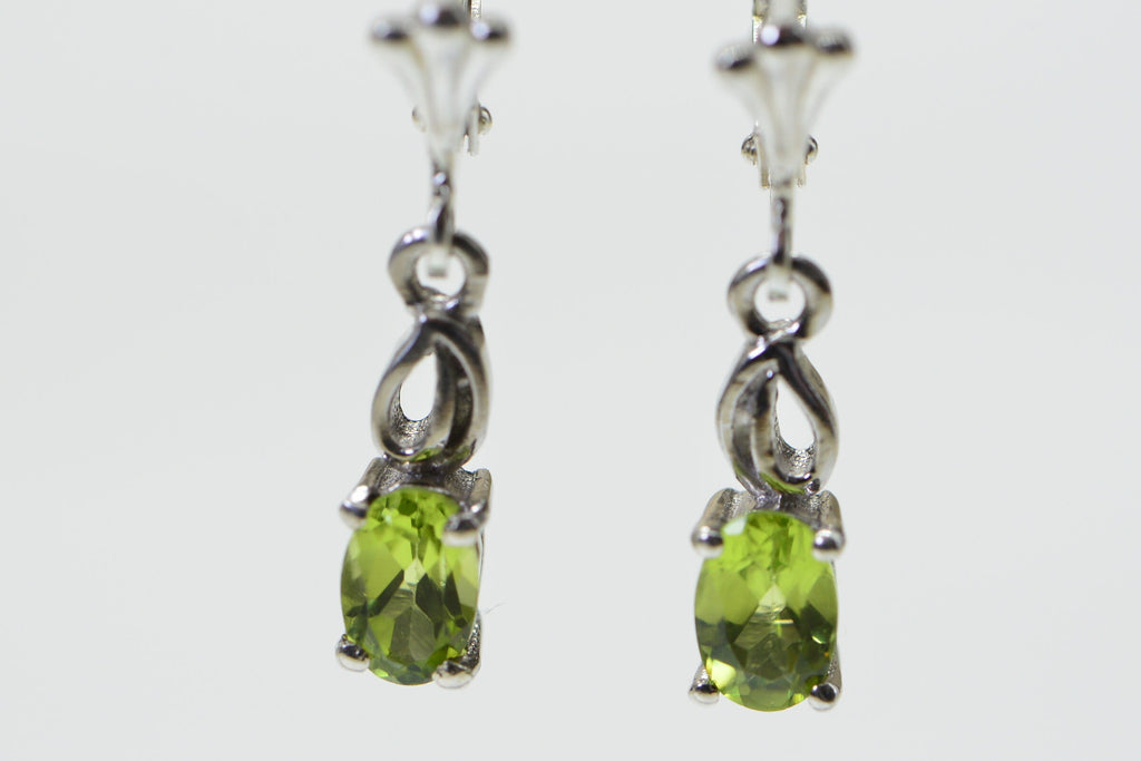 Genuine Peridot Tiny Dangle Earrings