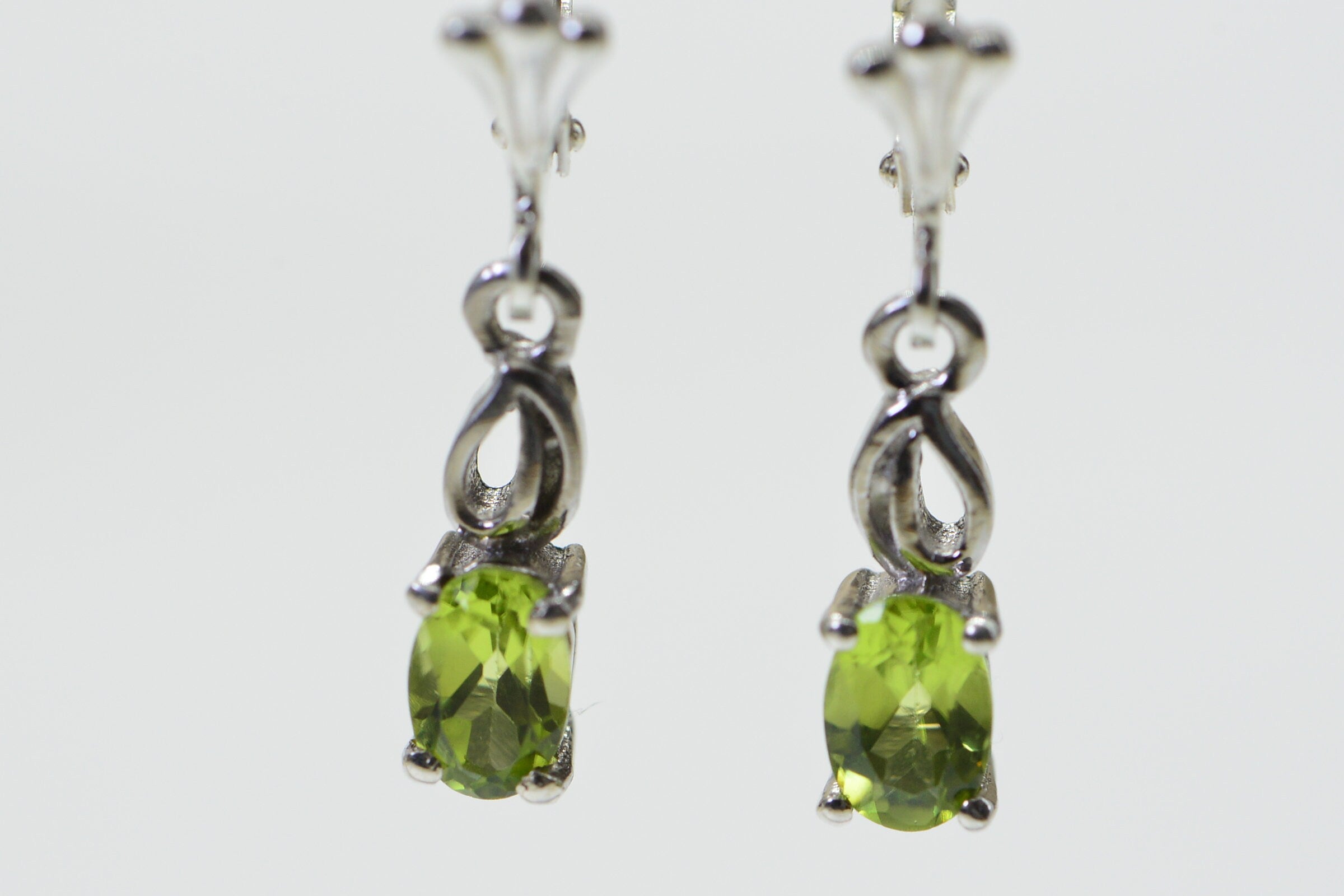 Genuine Peridot Tiny Dangle Earrings
