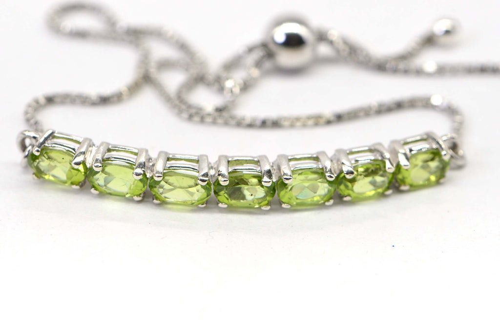 Handmade Garnet Sterling Silver Bolo Bracelet: Adjustable Gemstone Bar