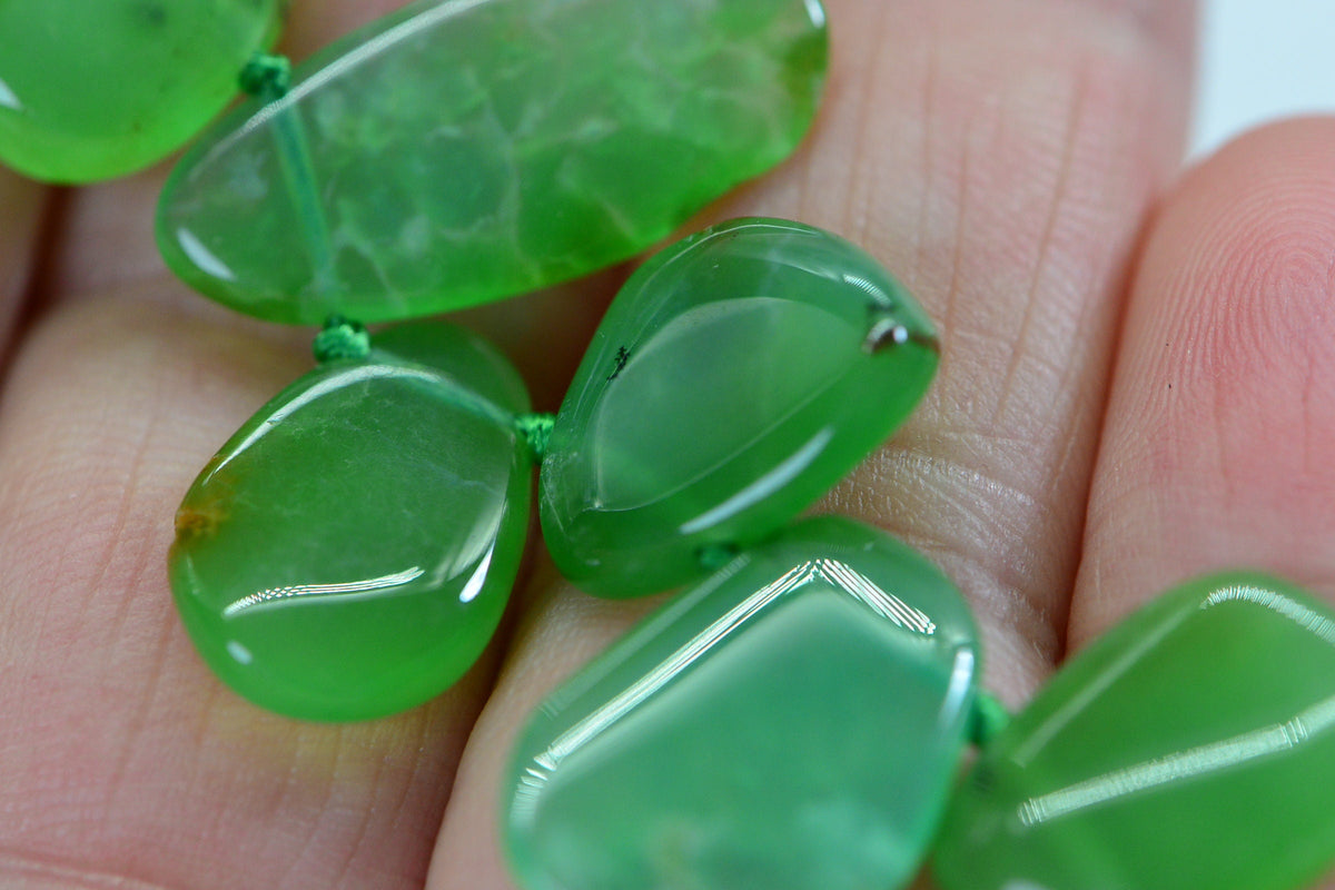 Chrysoprase 5 Cabs Natural Gemstone Cabochon Jewelry Supplies Chrysoprase