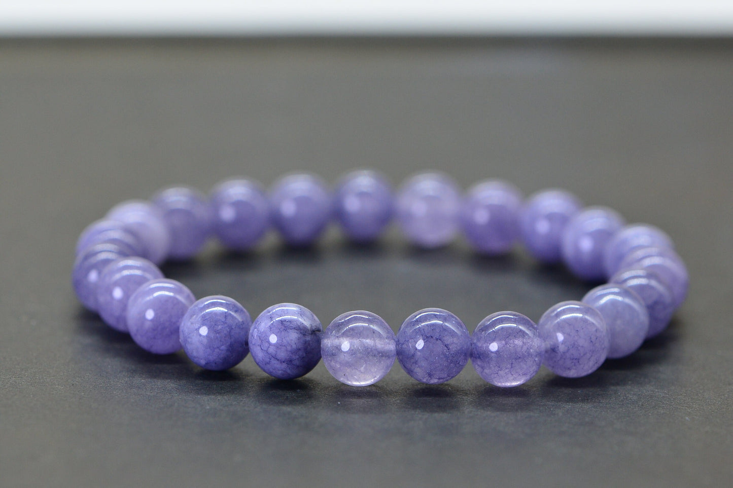 Aquamarine  Quartz 8mm Beaded Bracelet Gemstone Bracelet