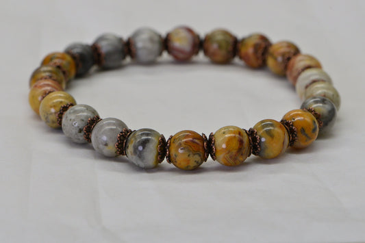 Crazy Lace Agate Stretch Bracelet