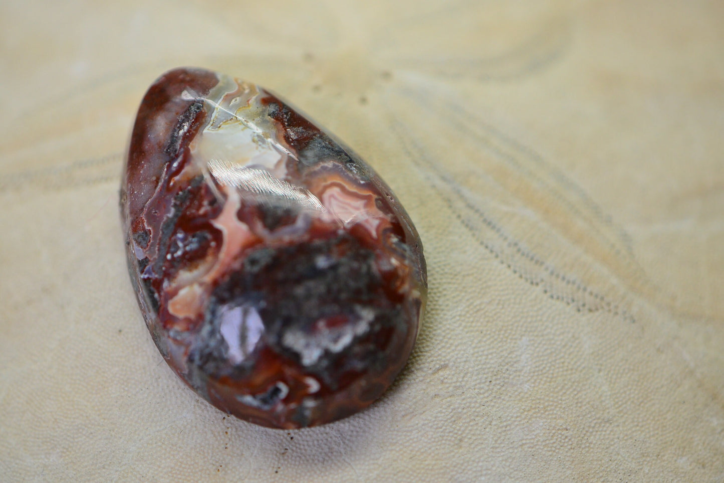Natural Crazy Lace Agate Cabochon: Hand Cut Gemstone, Grade A